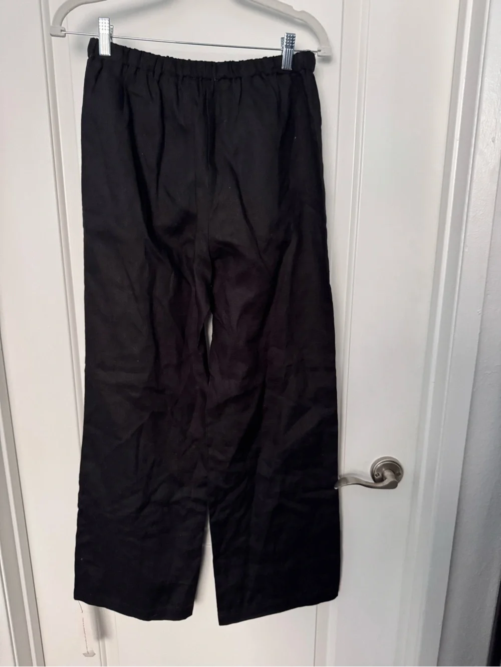 Reformation Olina Linen Pant in Black